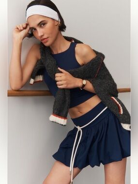 Anthropologie Daily Practice Bubble Mini Skirt in Waypoint NWT